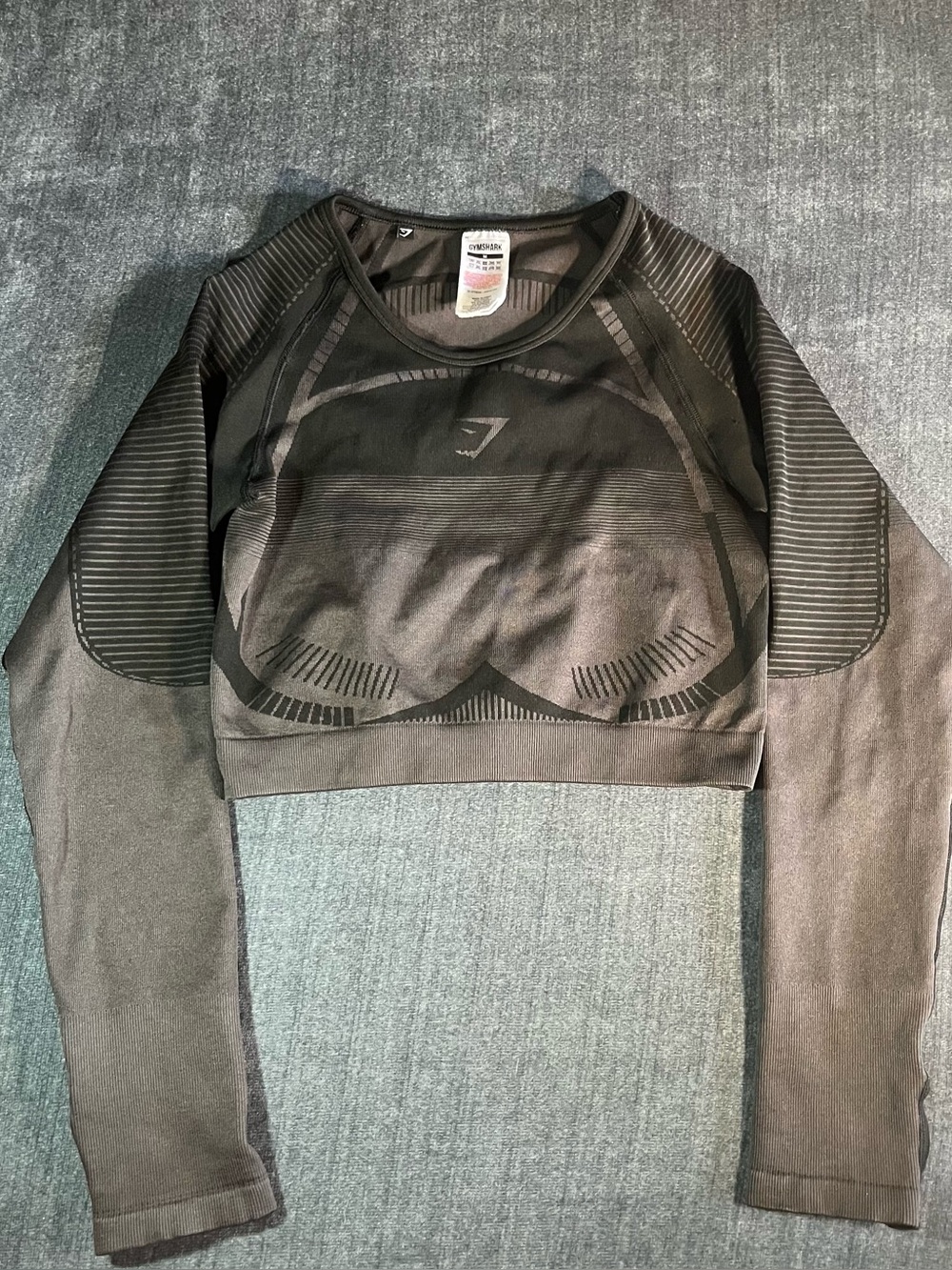 GYMSHARK Turbo Seamless Long Sleeve Crop Top size M